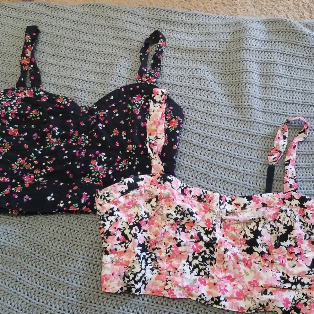 Floral Crop Tops